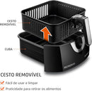 MONDIAL Fritadeira Sem Óleo Air Fryer 6L, Preto/Inox, 1900W, 110V/220V - AFN-60-BI