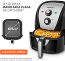 MONDIAL Fritadeira Sem Óleo Air Fryer 6L, Preto/Inox, 1900W, 110V/220V - AFN-60-BI