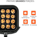 MONDIAL Fritadeira Sem Óleo Air Fryer 6L, Preto/Inox, 1900W, 110V/220V - AFN-60-BI